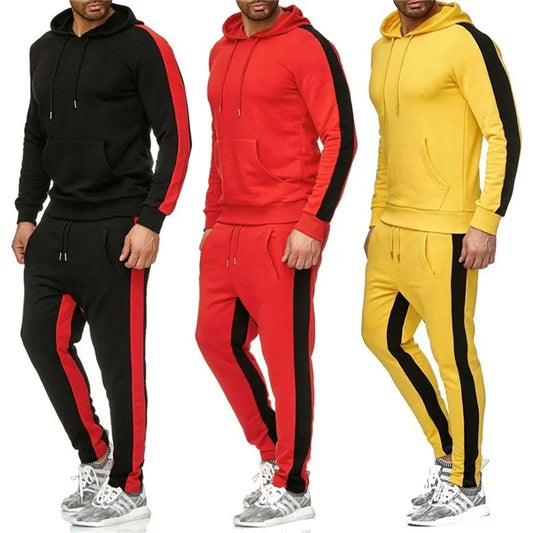 Men's 2-Piece Hoodie Set - Casual Winter Sportswear