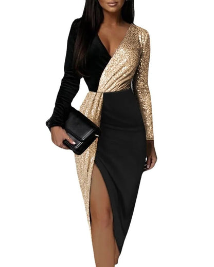 Luxury High Waist Party Evening Midi Dress for Women