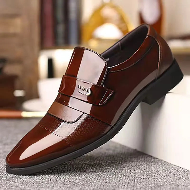 Brown Handmade Loafers Stylish Men's Business Shoes