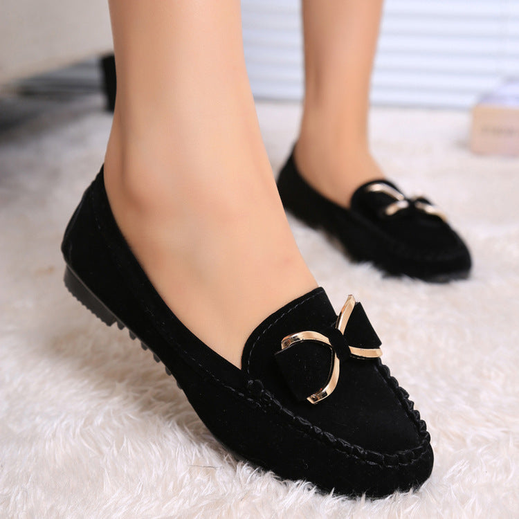 Fashion Bowknot Flats Shoes Women Casual Solid Loafers Cozy Shoes