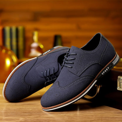 Men's Matte Low-top Suede Leather Casual Shoes