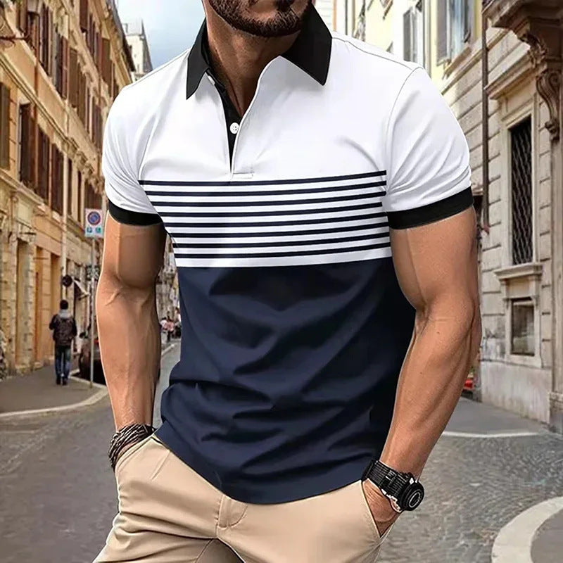 Plain Printing Series Men's Casual Short Sleeve