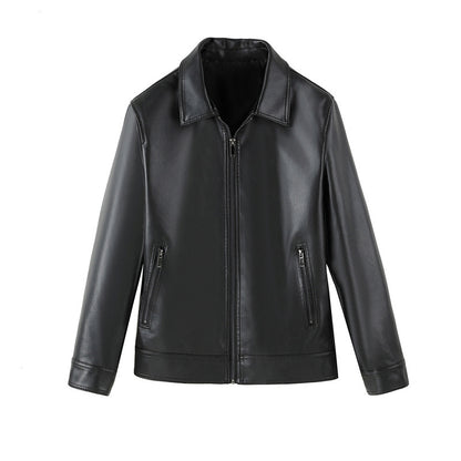 Leather Lapel Light Business Men's Jacket