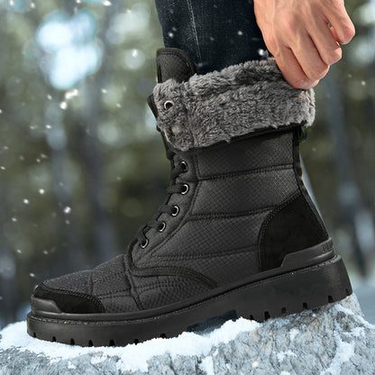 Men's New Outdoor Plus Cotton Fashion High Top Boots