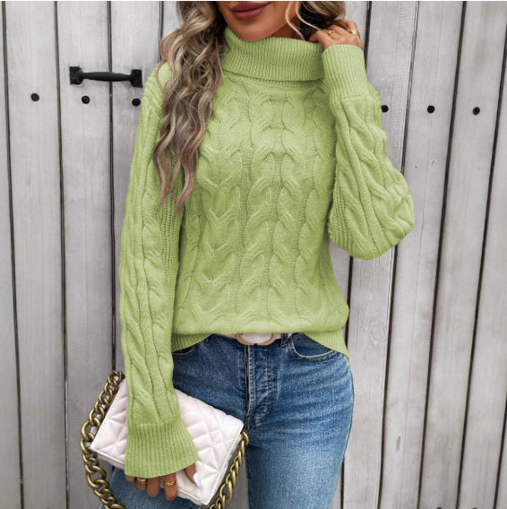 Women's Cable-knit Turtleneck Sweater