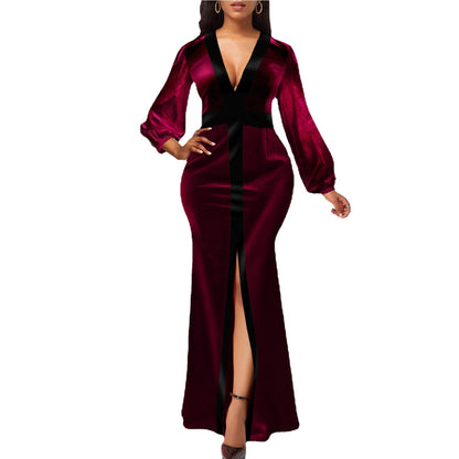 Slim Party Mop Dress Slit Women