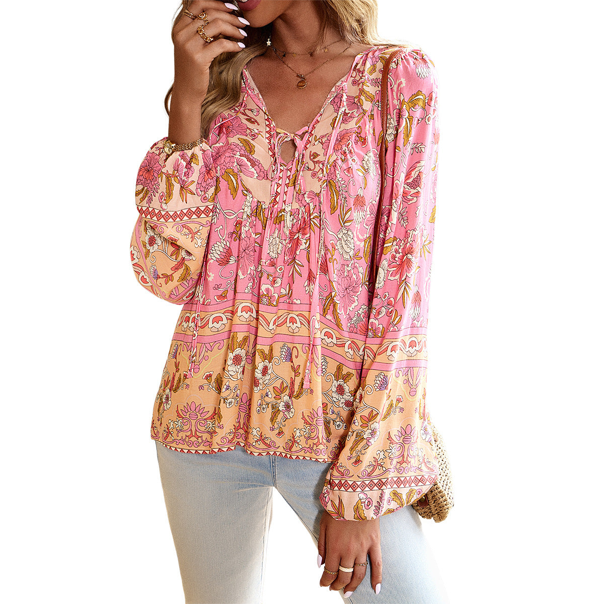 Printed Autumn And Winter Vacation Casual Shirt