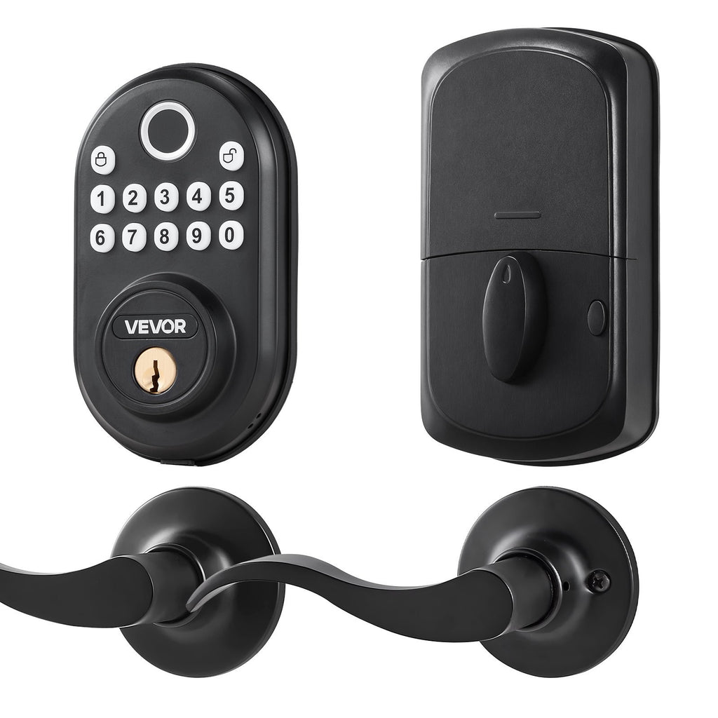 Fingerprint Door Lock With Level Handles Keyless Entry Door Lock Password