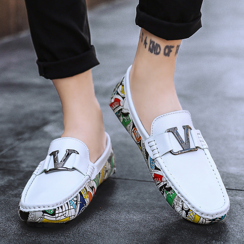 Fashion Summer Personality Men's Toe Layer Tendance en cuir