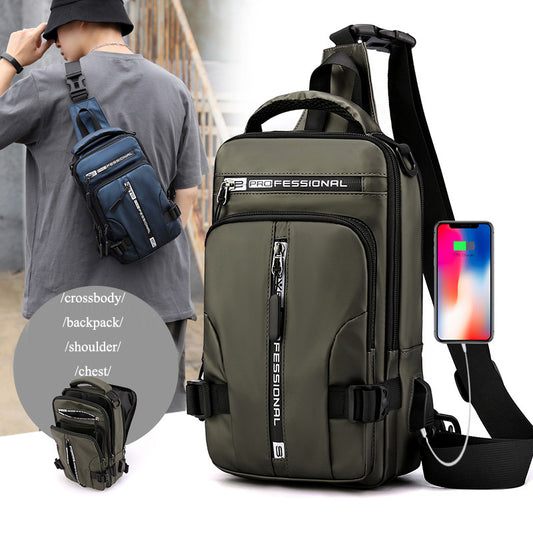 Multifunctional Crossbody Backpack for Men