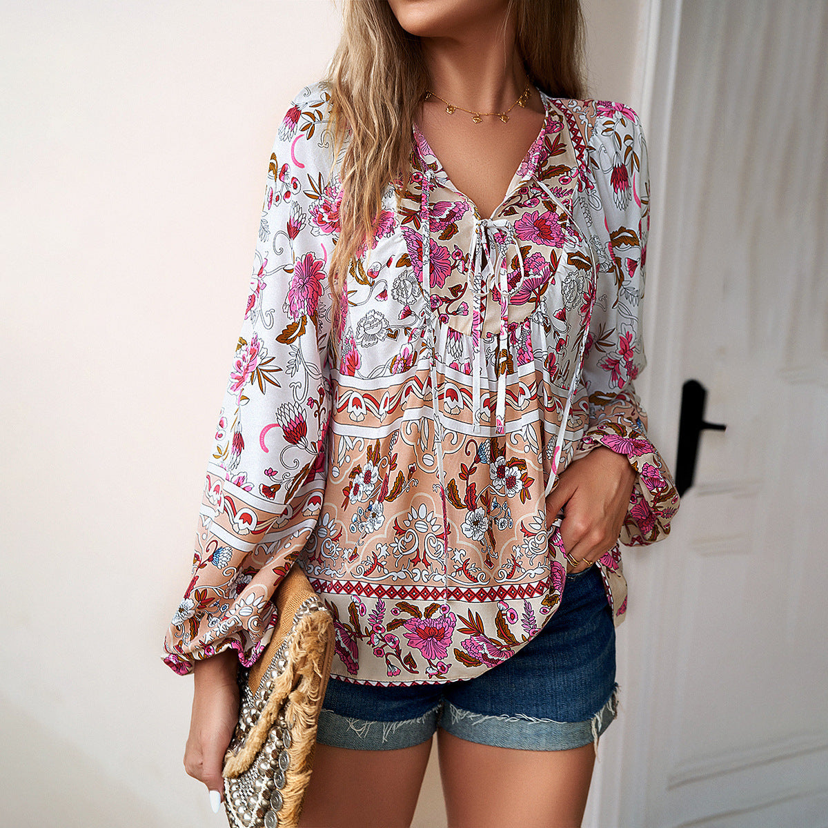 Printed Autumn And Winter Vacation Casual Shirt