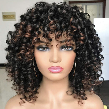 Curly Hair Explosion Head Chemical Fiber High Temperature Silk Wig Headgear