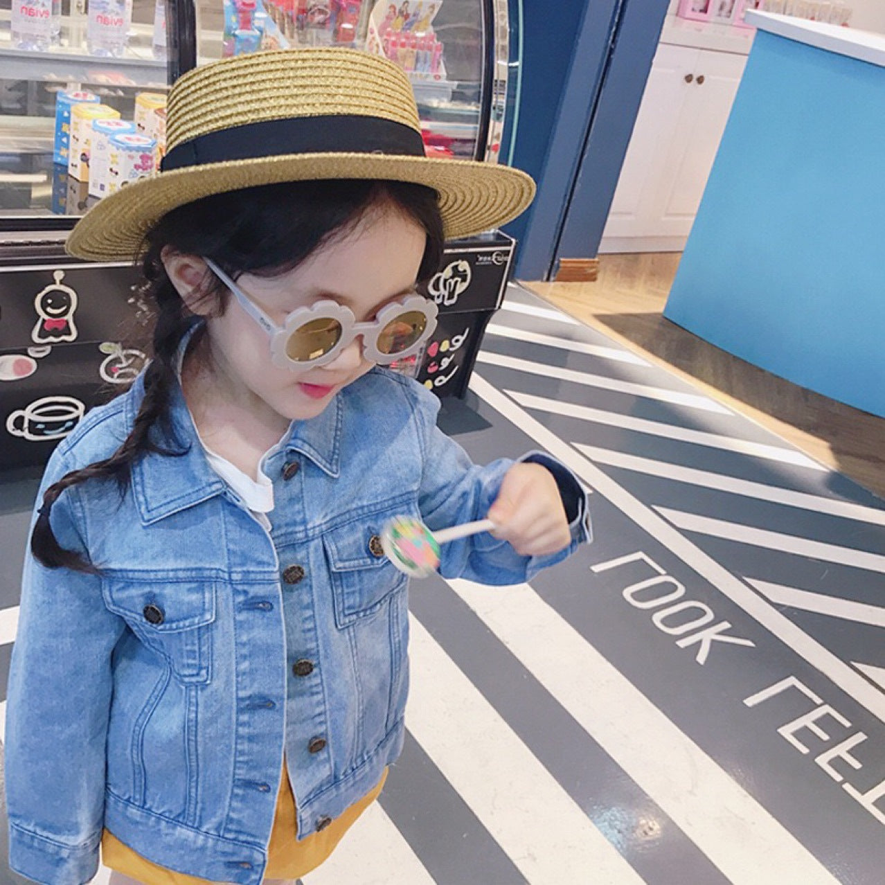 Children's Rainbow Denim Boys And Girls Denim Jacket