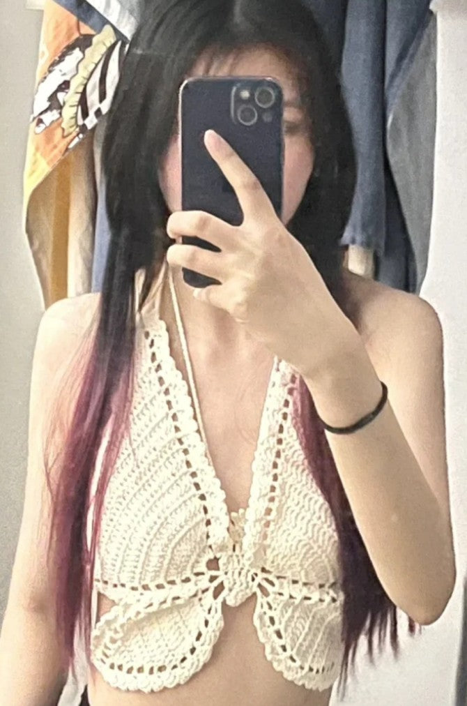 Camisola con corte de nudo y lazo para mujer