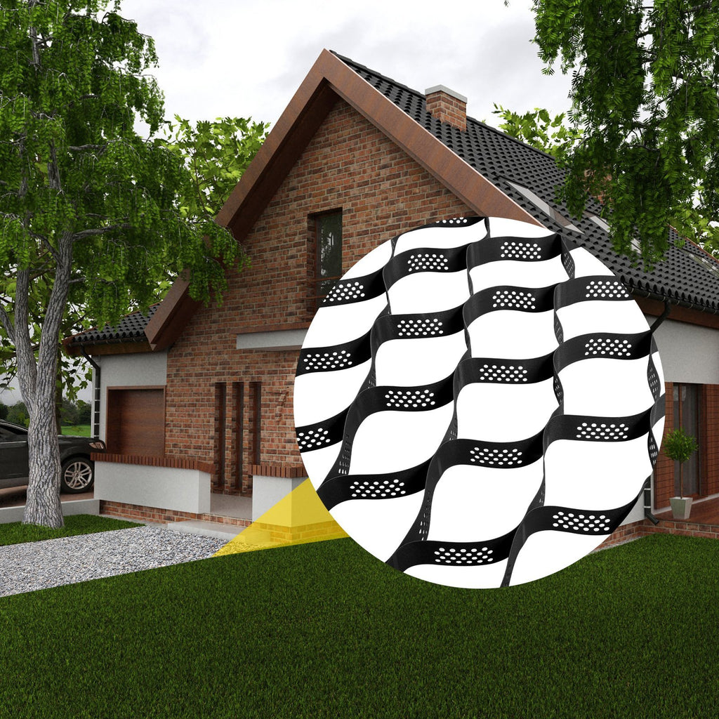 VEVOR Ground Grid, 1885 Lbs Per Sq Ft Load Geo Grid, Depth Permeable Stabilization System For DIY Patio, Walkway, Shed Base, Light Vehicle Driveway, Parking Lot, Grass, And Gravel
