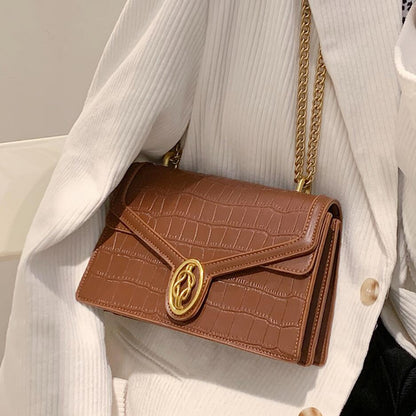 Bolso bandolera con cadena Ins que combina con todo y grano de piedra a la moda para mujer