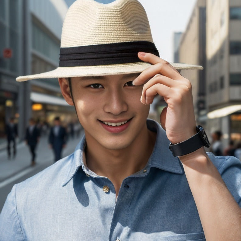 Simple Fashion European And American Style Men's UV-proof Straw Hat