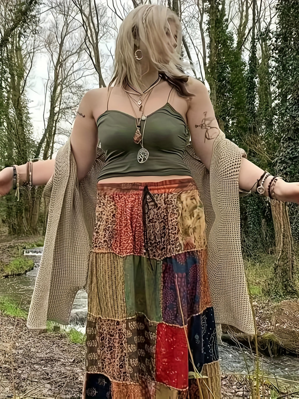 Plus Size Plaid Print Drawstring Skirt - Soft, Stretchy, And Comfortable Elastic Waist Skirt For Spring & Summer - Women's Casual Clothing For Curvy Figures, Easy To Wear And Style