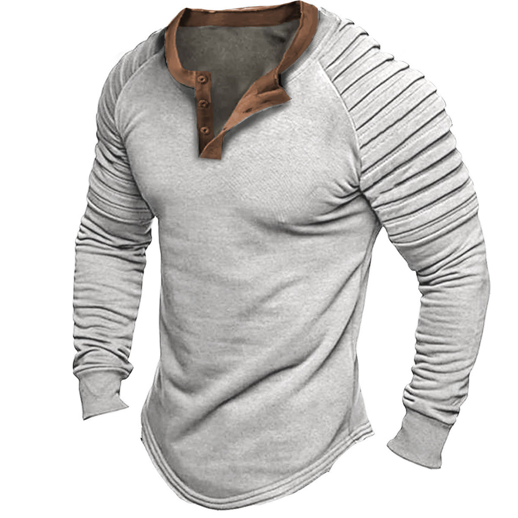 Men's Tactical Long Sleeve T-shirt Amazon Button Long Sleeve
