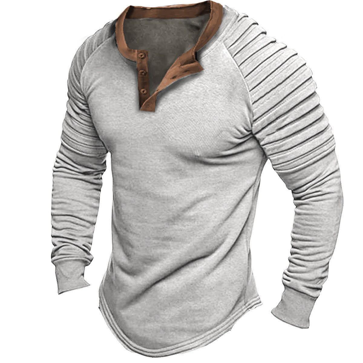 Men's Tactical Long Sleeve T-shirt Amazon Button Long Sleeve
