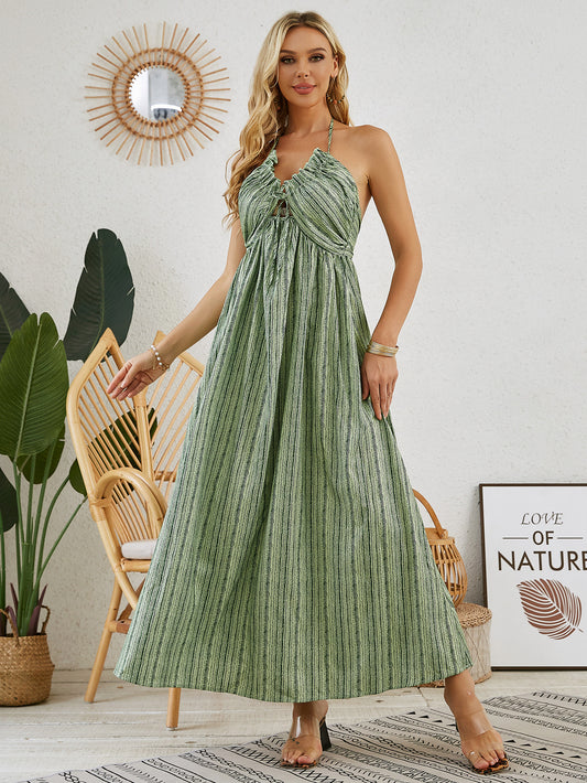 Bohemian Halter Maxi Dress