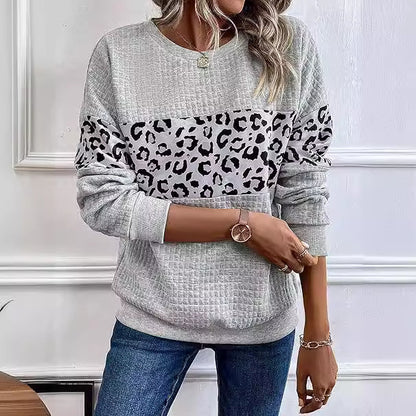 Printed Long Sleeve Round Neck Fashion Casual Sweatshirt