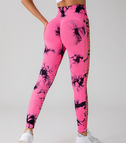 High-Waist Tie Dye Yoga Pants