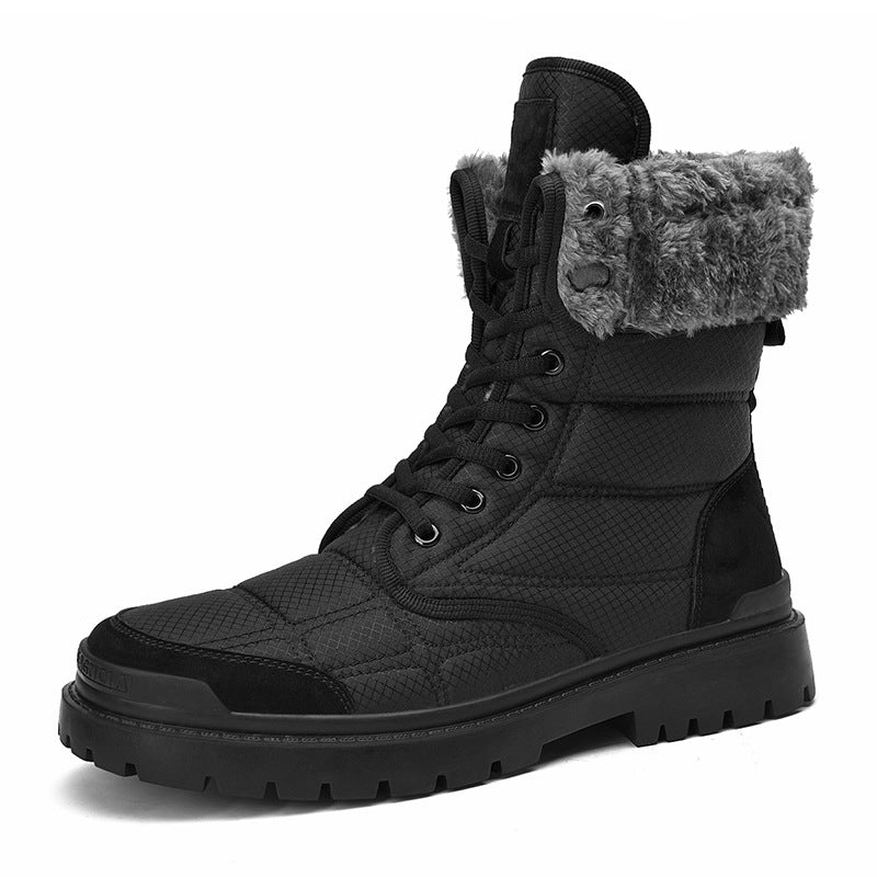 Men's New Outdoor Plus Cotton Fashion High Top Boots