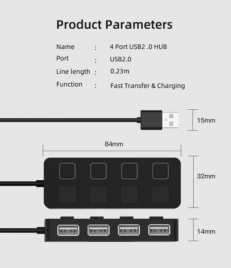 4-Port USB 2.0 Hub