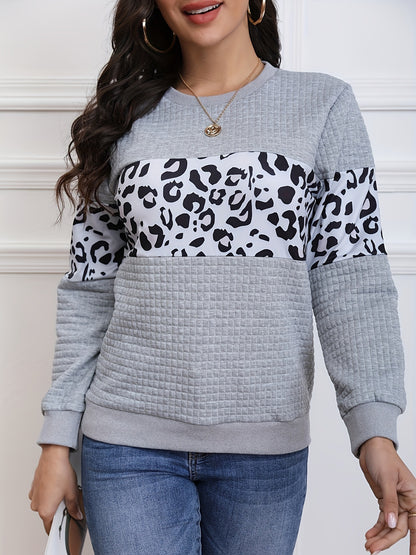 Printed Long Sleeve Round Neck Fashion Casual Sweatshirt