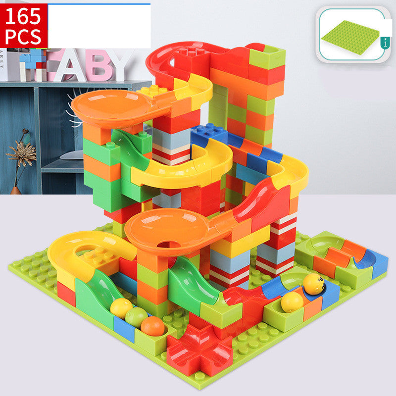 Race Run DIY Small Block Compatible City Building Blocks Funnel Slide