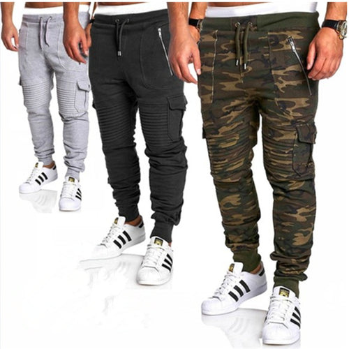 Pantalón Deportivo Rayas Plisado Casual Hombre