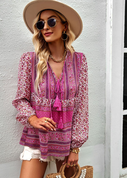 New Bohemian Chic Shirt for Spring and Autumn