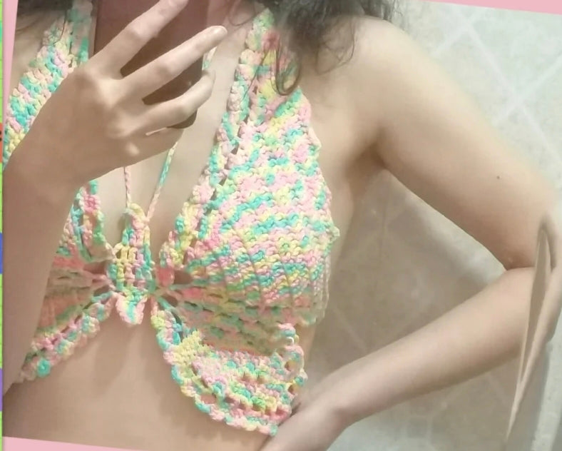 Camisola con corte de nudo y lazo para mujer