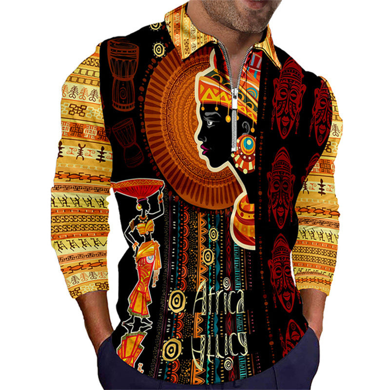 New 3D Printed Polo Shirt Short Sleeve Fashion