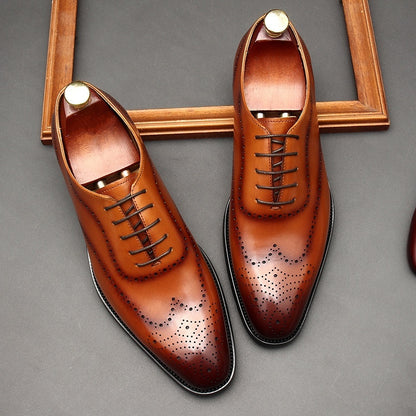 High-Quality Business Wear: Pointed Toe Lace-Ups