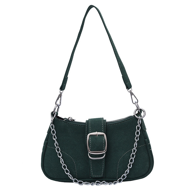 Fall And Winter Texture Solid Color Temperament Crossbody Bag