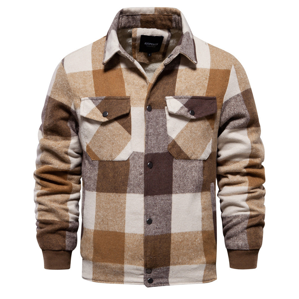 Men's Jacket Casual Plaid Coat