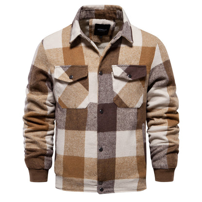 Men's Jacket Casual Plaid Coat