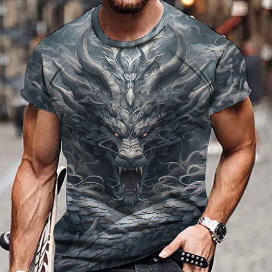 Men's Casual 3D Printed Short Sleeves