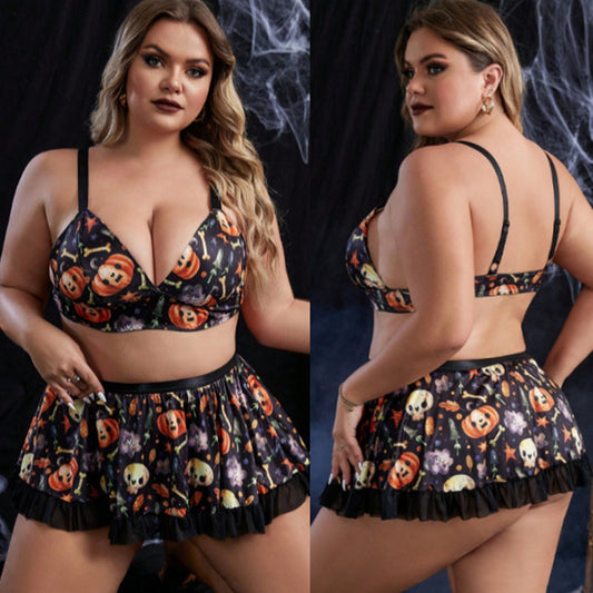 Fun Halloween Maid Costume in Plus Size for Women's Lingerie