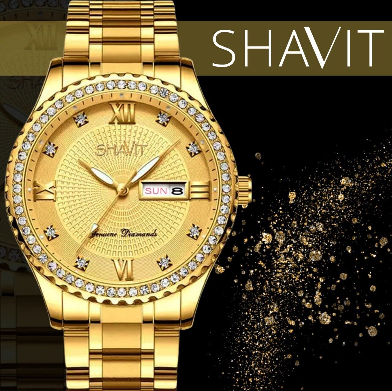 Timeless Elegance: Classic Gold Stainless Steel Men's Quartz Watch - Ideal Business Gift.