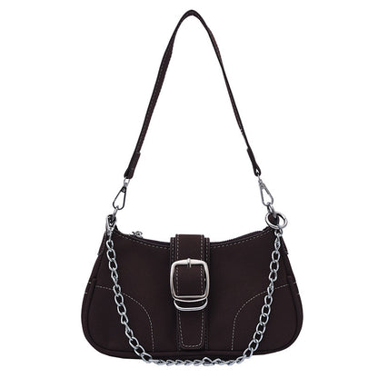 Fall And Winter Texture Solid Color Temperament Crossbody Bag