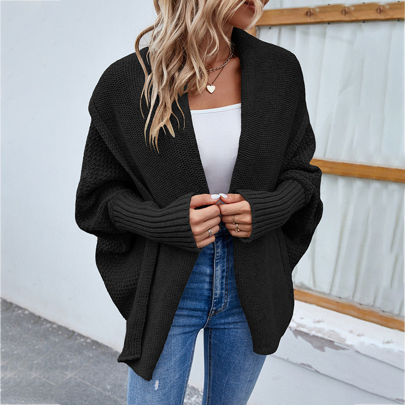 Loose Knitted Sweater Jacket