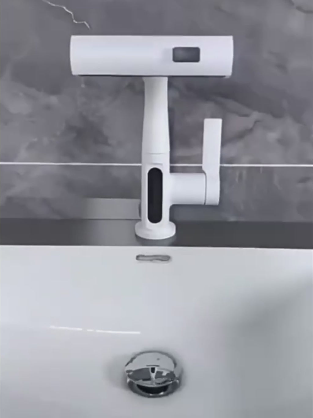 Intelligent Digital Display Faucet Pull-out Basin Faucet Temperature Digital Display Rotation