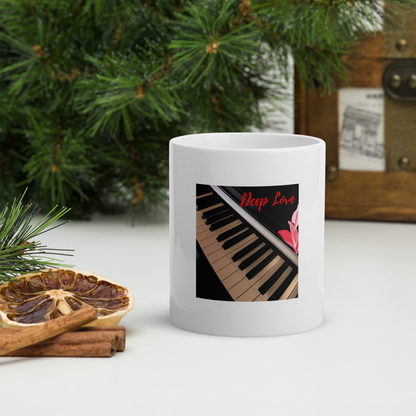 Deep Love Theme White Glossy Mug