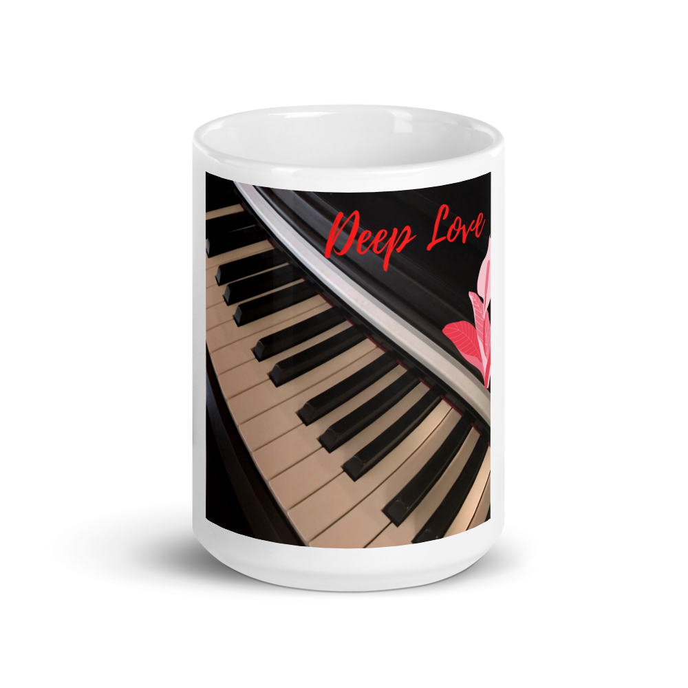 Deep Love Theme White Glossy Mug