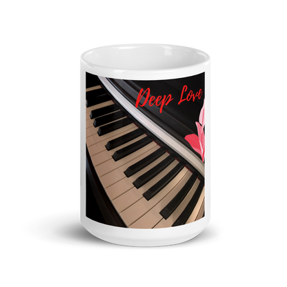 Deep Love Theme White Glossy Mug