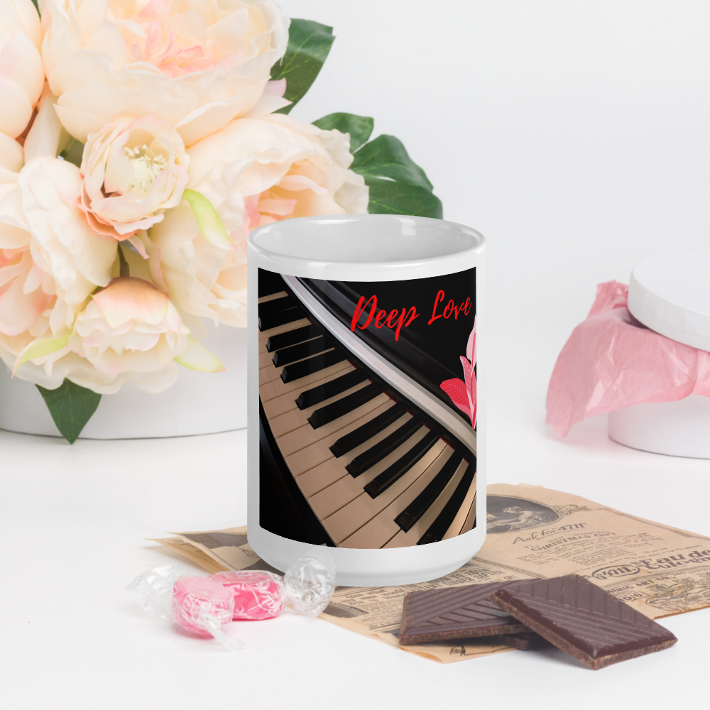 Deep Love Theme White Glossy Mug