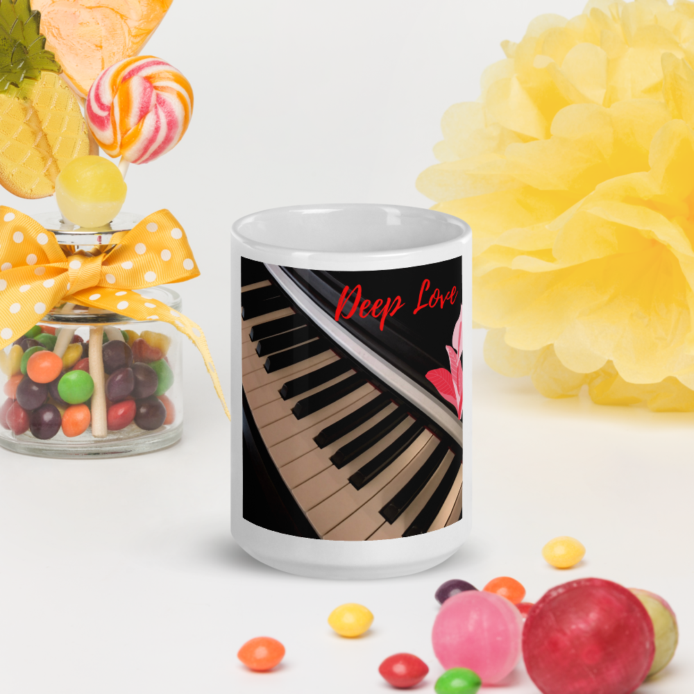 Deep Love Theme White Glossy Mug